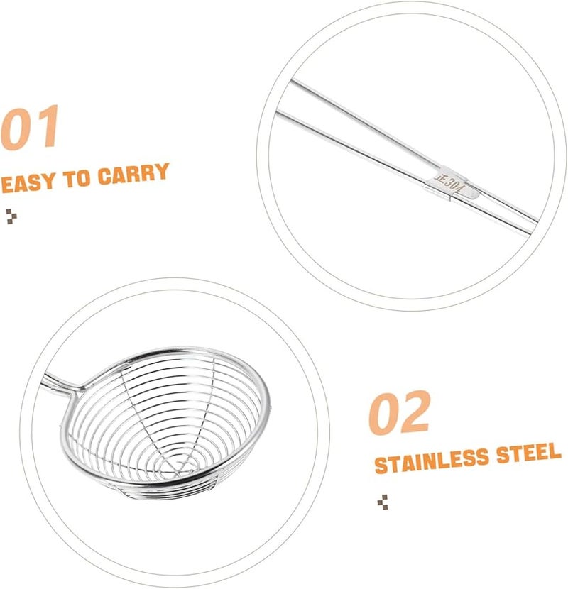 Stainless Steel Long Handle Mesh Colander Spoon For Tea Bubble Kitchen Tool - Image 3